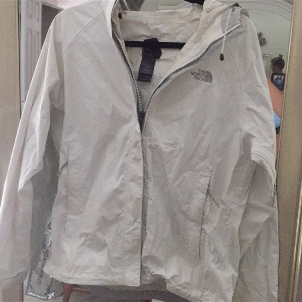 White North Face Rain Jacket